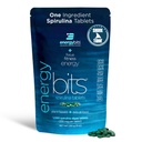 ENERGYBITS - Organic Spirulina Tabletit - Plant-Based Algae Superfood - for Focus, Fitness, Energy - Kasviproteiini - Gluteeniton - Kollageeni, B12-vitamiini, Omega 3 - Keto & Vegan - 1000 Algae Tabletit