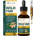 Wild Yam Root Extract Drops, naisten lisäravinteet Sarviapila / Motherwort Herb Menopause Relief & PMS tukea. 2oz