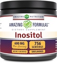 Fantastiska formler Inositol Powder Supplement | 600 Mg per portion | Unflavored | 1 Lb (454 Grams) | Non-GMO | Gluten-Free | Made in USA