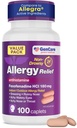 GenCare Allergy Relief Pills - Fexofenadiini 180mg 24 tuntia ei-huono allergialääke Antihistamiini, Vertaa Allegra 24 tuntia Non Drowsy Pills for Itchy Eyes, Runny Nenä, Hives (100 kreivi)