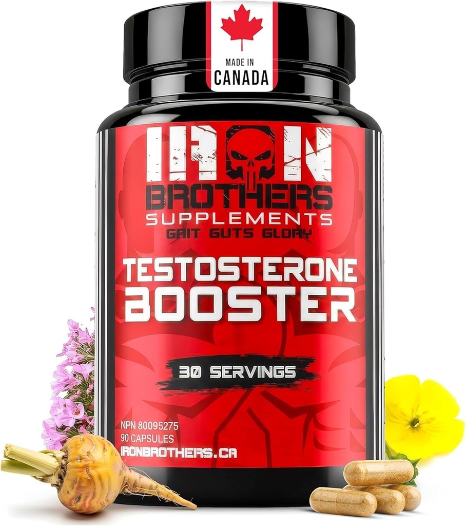 Iron Brothers lisäravinteet Testosteroni Booster miesten, 90 kapselia . Testosteroni täydentää miesten lisätä lihasten kasvua... Estrogeeniblokkeri... Edistää rasvan menetystä ja lisätä suorituskykyä - 30 päivää