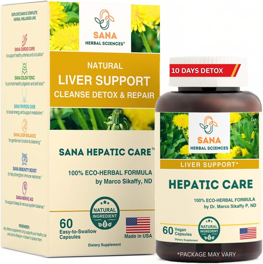Active Liver Cleanse & Detox ... 1800mg Herbal Formula organic Milk Thistle, Turmeric & Voikukka Root ... tukee rasvamaksa korjaus & Daily Liver Health Sana Herbal