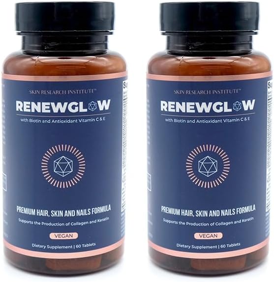 SRILabs Renewglow Biotin 5000mcg hiusten kasvua täydentää naisille 40 Plus - Gotu Kola E-vitamiini, C Sinkki terveille hiuksille, iholle ja kynnet 27 Kauneus parantaa ravintoaineita