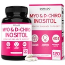 Myo-Inositol & D-Chiro Inositol Supplement för kvinnor (120 kapslar, 2050mg Per Servering Ideal 40:1 Ratio Myo Inositol) Hormonbalans för kvinnor - Tredje part testad, Vegan Safe & USA Made - 120 greve