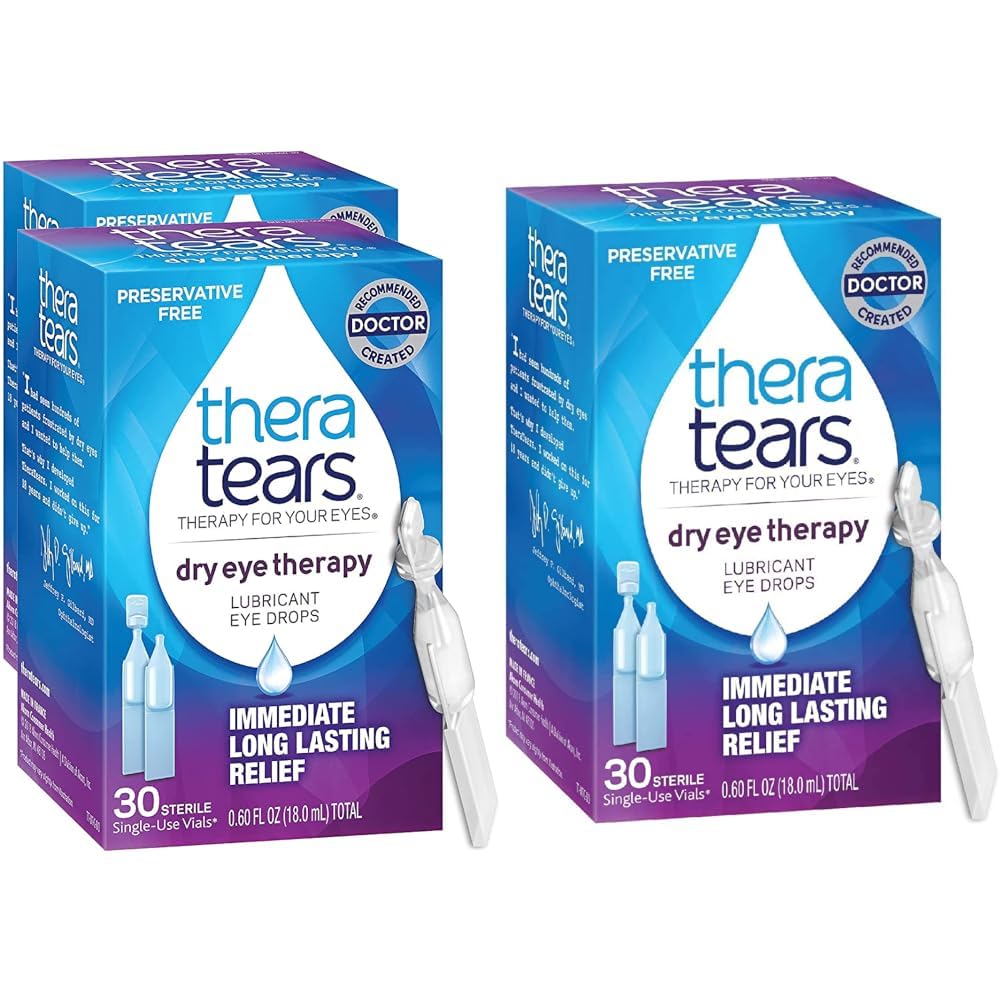 TheraSears Dry Eye Therapy Eye Drops Säilöntäaineeton 30 injektiopulloa 2 pakkaus Dry Eye Therapy Voitelu Silmät Säilöntävapaa 30 kertakäyttöön tarkoitettua injektiopulloa