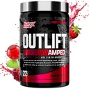 OUTLIFT Amped Max annosteltu High STIM Pre Treenout Powder, 6G Citrouline, 3.2G Beta Alanine, Alpha GPC, CognatiQ, Extreme Energy, Massive Pumps, Strength, Electrolytes, Noootropics, Hedelmäpunch, 22 Tarjoilut
