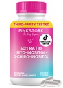 Pink Stork Inositol täydennysosa naisille 40:1 Myo-Inositol & D-Chiro Inositol 