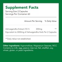 Organic Ashwagandha lisäravinteet ... 150 mg uutetta = 1500 mg yrttiä (1 pullo - 120 kapselia - 2mo Supply) ...