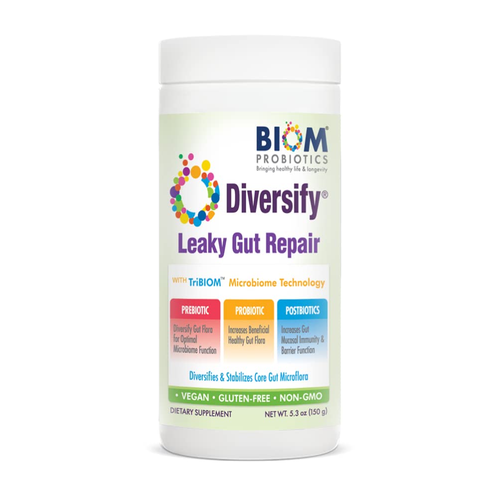 Diversify® Total Gut Health Human Milk Oligosaccharides prebiootit + Resistentti tärkkelys. Tarkkuus Probiootti Formula auttamaan Vuotava Gut. Vegaani, ei-GMO gluteeniton (1 yksikkö)