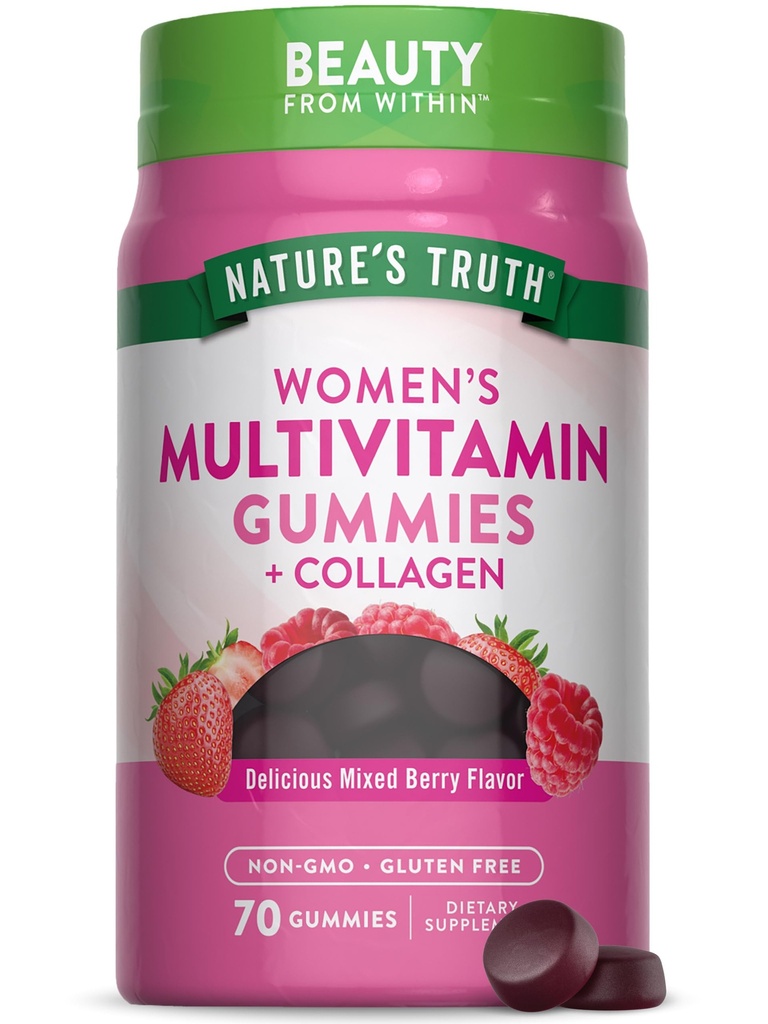 Nature's Truth Womens Multivitamiini Gummies Plus Collagen & Biotin 