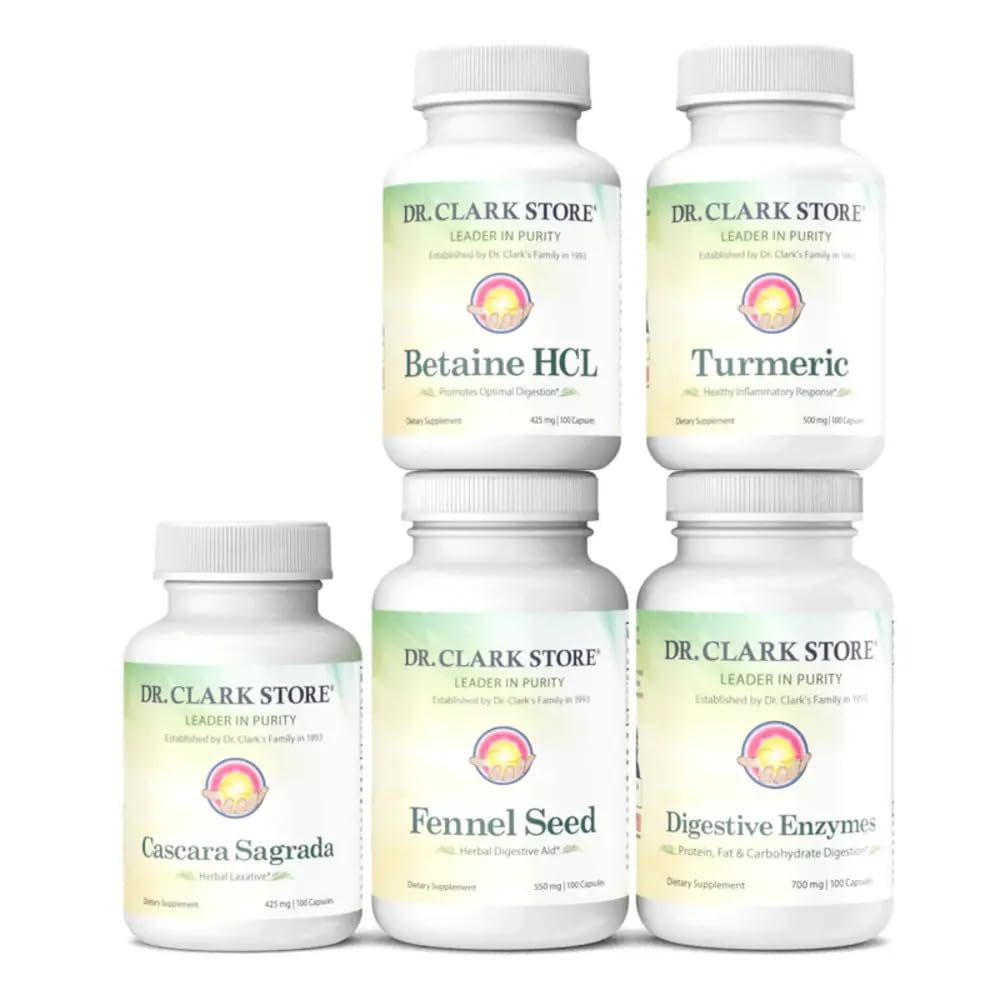 Dr. Clark Ruoansulatus - Ravintolisä Colon Cleanse - Balances Suoliston Organisations ja - Edistää ravintoaineiden imeytymistä - 17 päivää puhdistus