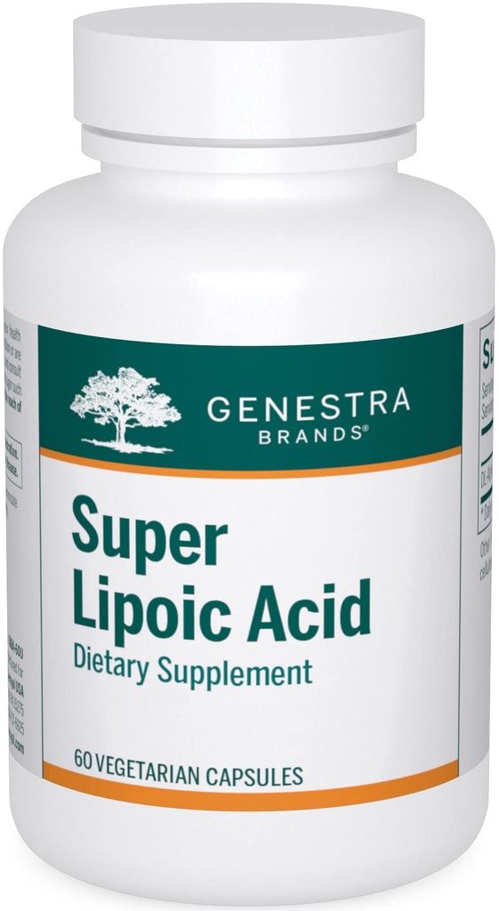 Genestra Brands Super Lipoic Acid - Alpha Lipoic Acid för att stödja metabolism och anxtioxidanter - 60 kapslar