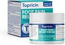 Topricin Foot Pain Relief Cream - Luonnollinen ja Odor-vapaa kosteuttava kerma, 4 unssi - Jar