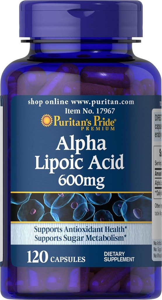 Puritan's Pride Alpha Lipoic Acid 600 Mg, 120