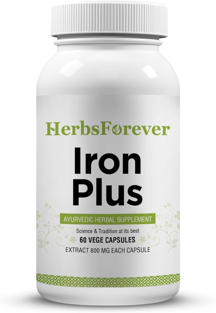 Herbsforever Iron Plus -kapselit lisäosa Edistää rautataso 60 kapselia