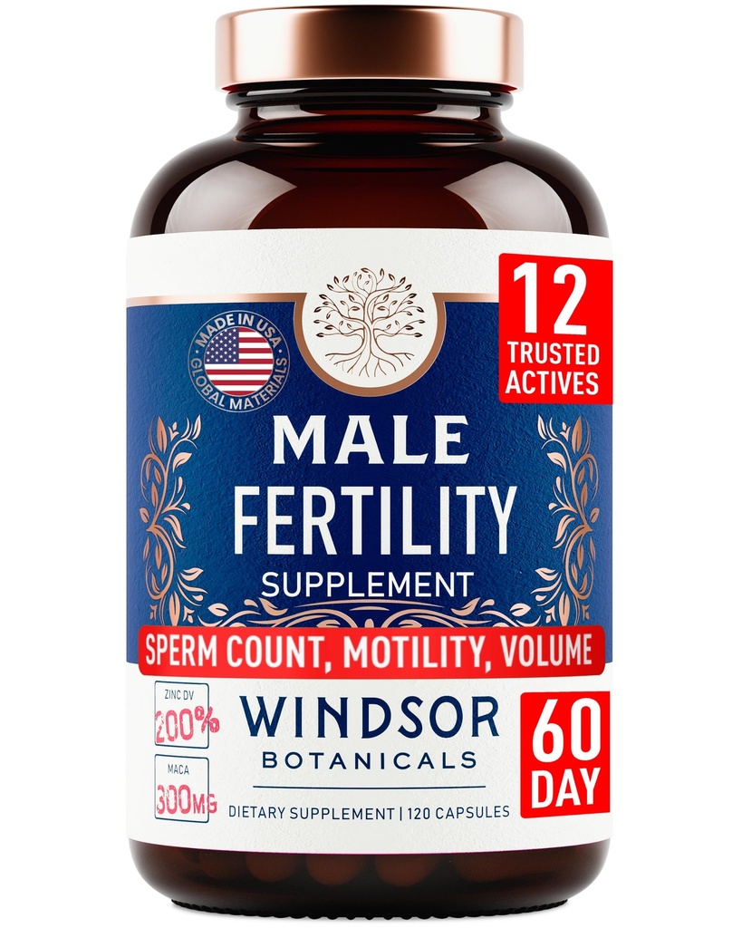 Mies hedelmällisyys täydentää Maca Root - Miesten terveys käsite hedelmällisyys Prenatal vitamiineja Plus luonnon uutteet - Prenatal hedelmällisyys täydentää miesten - 3. puolue testattu - 120 kapselia, 2 kuukausi