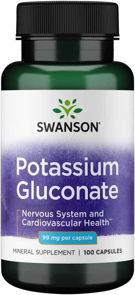 Swanson Kalium (Gluconate) 99 Milligrammaa 100 kapselia