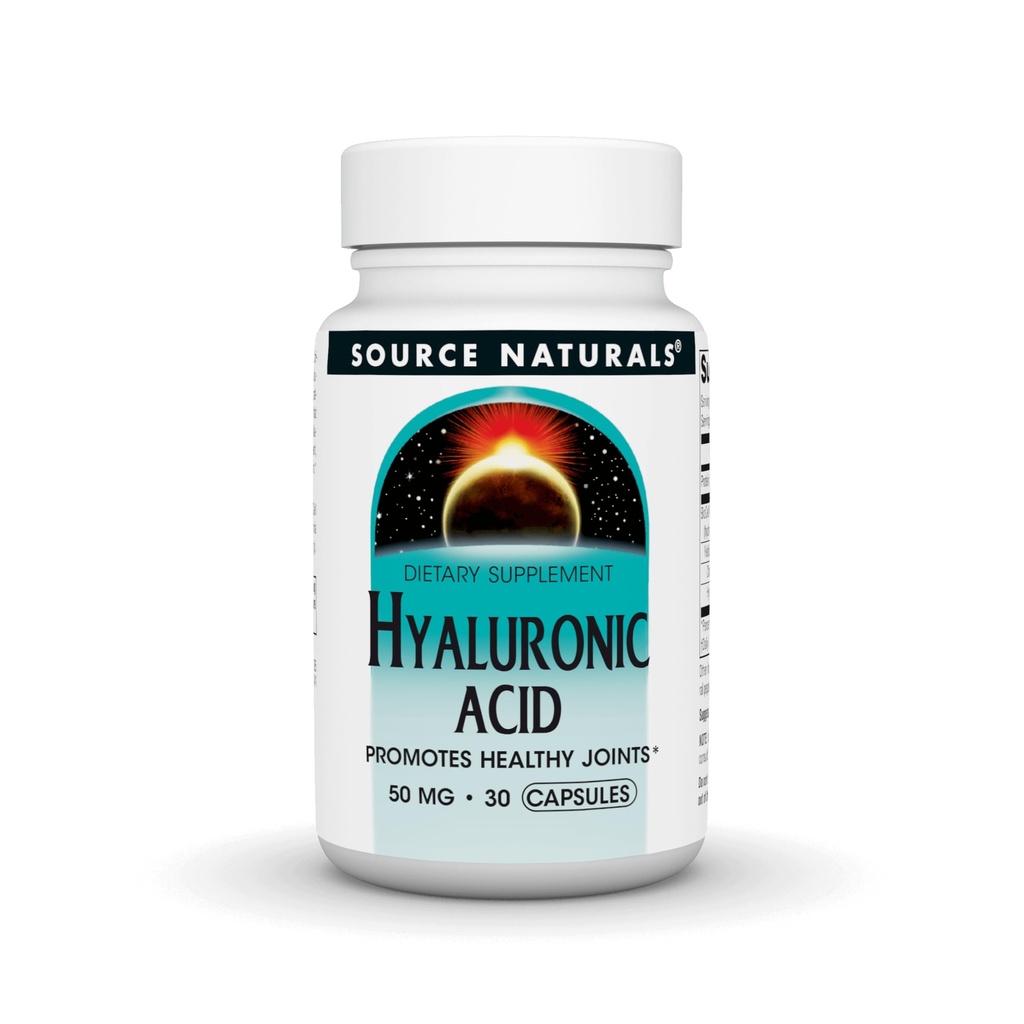 Source Naturals Hyaluronic Acid, edistää terveellisiä niveliä*, 50mg - 60 kapselia