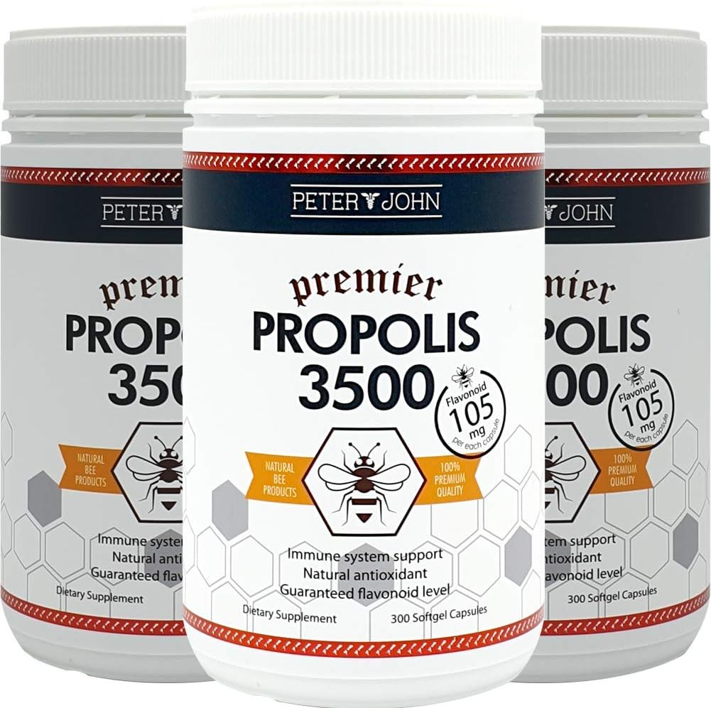 TERVEYSFARM Peter John Propolis 3500 (Flavonoid 105mg) 300 Softgel kapselia (3)