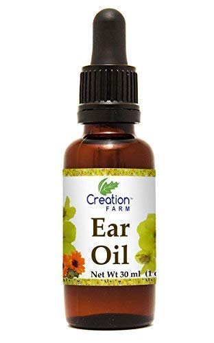 Creation Farm Ear Oil Drops med Mullein, Calendula, St Johns Wort, All Natural Herbal Relief för Earwax Removal, Earache Soothing, Itchy Irritated, Clogged eller Dry Ears Made in USA