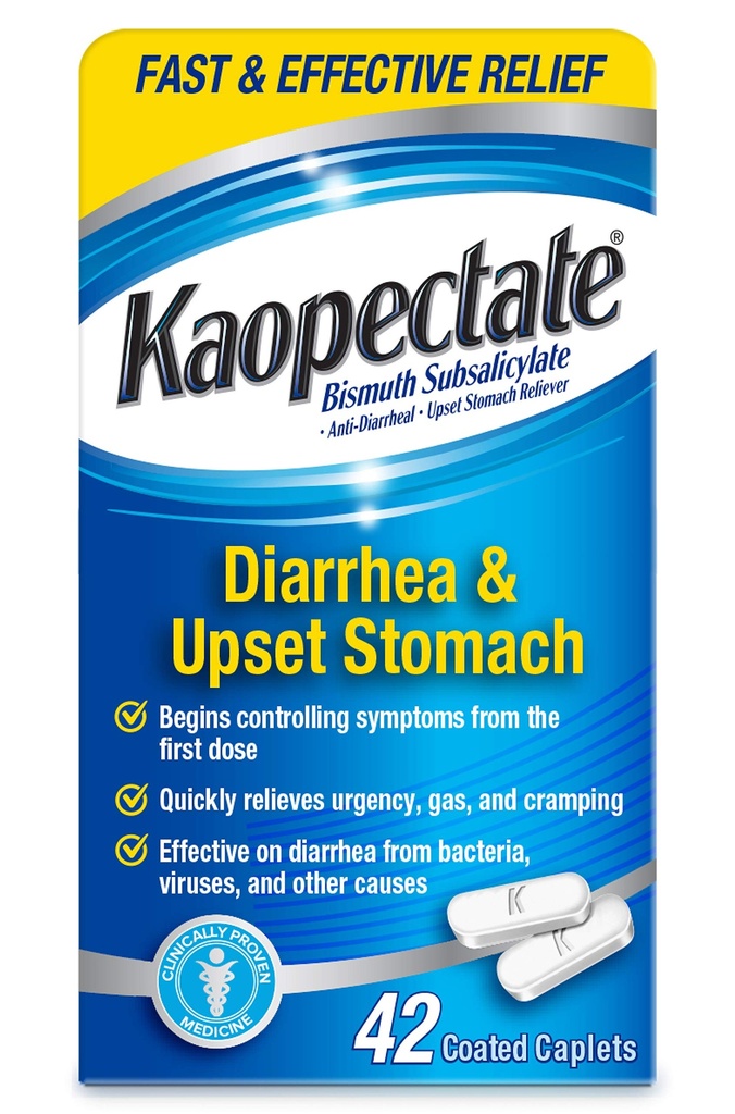Kaopectate multi-symptom anti-diarrheaal & närkästynyt vatsa Reliever, 42 Caplets