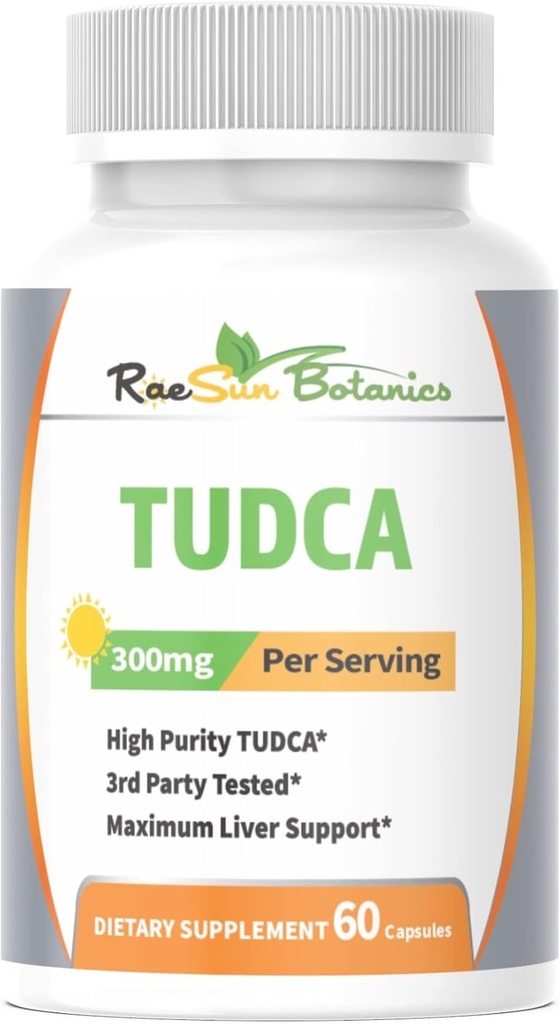TUDCA (Taurousodeoksikoolihappo), 60 kapselia 300mg Tarjoilu Premium Quality 3rd Party Testattu suurin maksatuki
