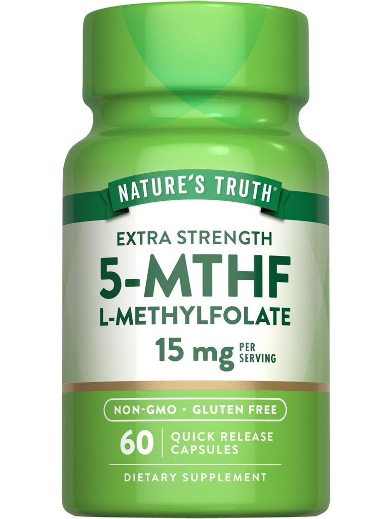 Nature's Truth L Metyylifolaatti 15 mg ... 60 kapselia...