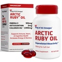 Arctic Ruby Oil 1000mg Omega 3 Supplement for Women and Men with EPA, DHA & Astaksantiini 2mg - Fish & Krill Oil Alternative 
