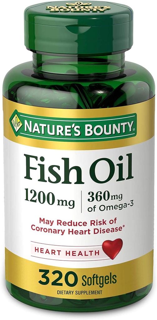 Naturens Bounty Fish Oil Softgels 1200 mg, 320 greve