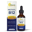 aSquared Nutrition Vitamin B12 Sublingual Liquid Drops - 5000 MCG Supplement med Methylcobalamin (Methyl B-12) - Max Absorption B 12 för att öka energi - Vegan Friendly - 2 fl oz