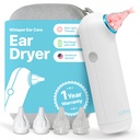 Ear Dryer + Case | USA | 1 års garanti | Rechargable Ear Water Drying Aid med Red Light Therapy Levers Gentle Warm Air till örat för att bekämpa irriterande simmare öroninfektioner som en öronvätskeremover