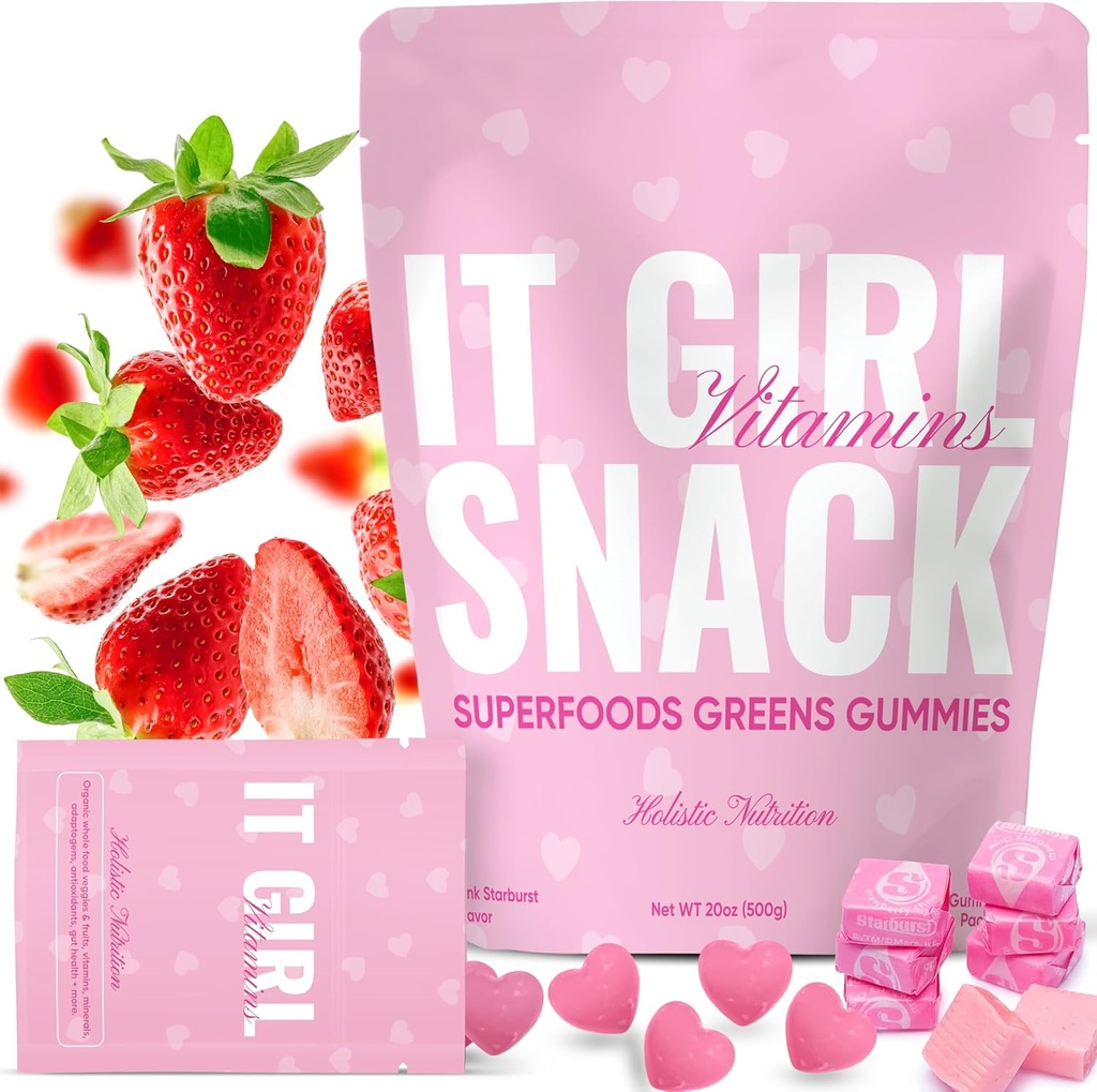 Terveitä Välipalat aikuisille - Päivittäin Super Greens Gummies, Multivitamiini Superfood Gummy Bears, Spirulina, Klorella, Prebiootit & Fiber for Dgestive Health, Adaptogens Supplement, 20 Vitamiineja & Minerals