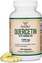 Quercetin with bromelain - 120 Count (1 200 mg Servings) Immuno Health Kapselit - Tukee Terveitä Immuuni toimintoja miesten ja naisten (Vegan Safe, kolmannen osapuolen testattu, Gluteeniton) Double Wood