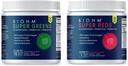 BIOHM Super Reds and Greens Bundle, Superfood Powder with Probiotics and Digestive Enzymes, pakattu antioksidantteja ja polyfenoleja, Allergen Free, ei-GMO, Vegan - 30 Servings Jokainen