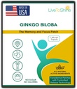 Live to Shine Ginkgo Biloba Patch - 30 Gingko Transdermal Patchs - Yhden kuukauden tarjonta naisille ja miehille - USA Made