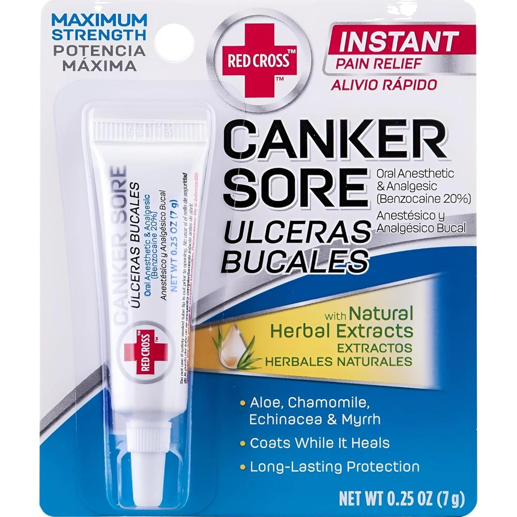 Röda korset Canker Sore Medication - 0,25 Oz (Packaging May Vary)