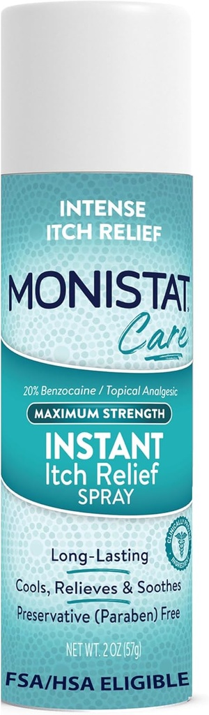 Monistat Instant Itch Relief for Women, Feminine Care Spray, for Relief from Intense emätin kutina, 2 Oz