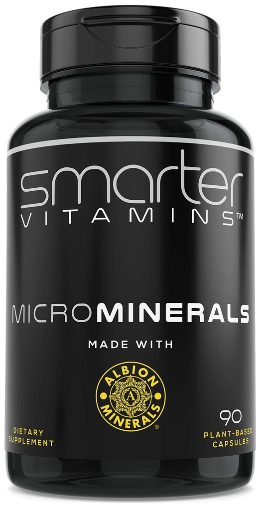 15 mg Sinkki Glycinate Albion® 6 Essential Trace Bisglysinate Minerals, Mangaani, Boron, Kromi, Seleeni, Molybdeeni Supplement, 90 Plant-Based Vegan Kapselit