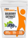 BulkSupplements.com Bilberry Extract Powder - Bilberry Extract Supplement, Herbal Supplement - Vegan & Glulten Free, 500mg per Servering, 100g (3,5 oz) (Pack av 1)