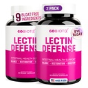 GOBIOTIX Lectin Defense - Lectin Blocker täydentää Vuotava Gut kanssa MSM ja digestiivinen Enzymes - Aids in Intestinal Health for Women and Men - non-GMO + Gluten Free - 60 kapselia (2)