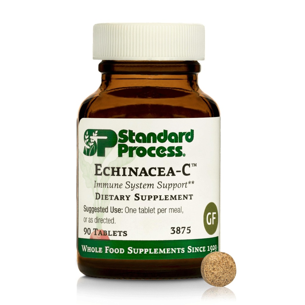 Standard Process Echinacea-C - Tillägg för Immune System Support - Erbjuder Daglig Vitamin C Dose - Glutenfri, Non-Dairy & Non-Soy - 90 tabletter (90 portioner)