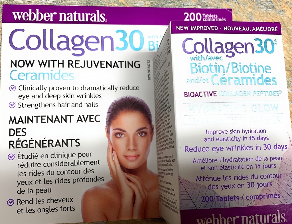 Webber Naturals Collagen 30 Biotin ja Ceramidit, 200 tablettia