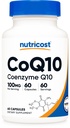 Nutricost CoQ10 100mg, 60 kasviskapselia, 60 tarjoilua - Coenzyme Q10