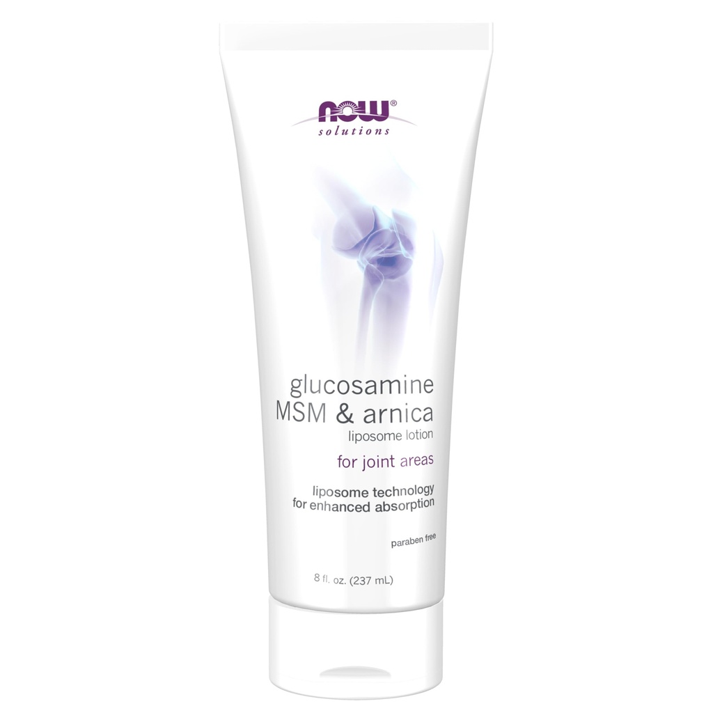 Now Foods Solutions, Glukosamiini, MSM ja Arnica Liposome Lotion, for joint areas, Liposome Technology for Enhanced Absorption, 8-Ounce