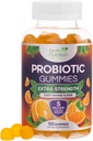 Probiootti Gummies 5 miljardia PMY - Diverse Probiootti kanta Dgestive Health & Gut Tuki Gummy naisille, miehet, & lapset, Päivittäinen Probiootit täydentää immuunitukea, ei-GMO, Vegan, 120 Gummies