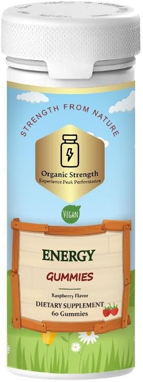 Vegan Energy Gummies: Tänd din dag med naturlig vitalitet med 100mcg vitamin B12 (60 greve)