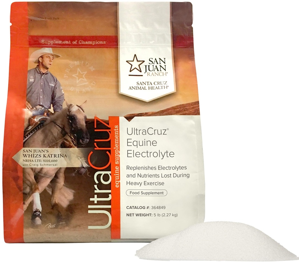 UltraCruz-364849 Equine Electrolyte Supplement för hästar, 5 lb, Powder (40 dagars leverans)