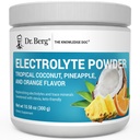 Tri Berg Zero Sugar Hydration Keto Electrolyte Powder - Enhanced w/ 1000 mg kaliumia ja aitoa vaaleanpunaista Himalajan suolaa (NOT pöytäsuola) - Trooppinen kookos, ananas- ja appelsiinijuoma täydentää 50 tarjoilua
