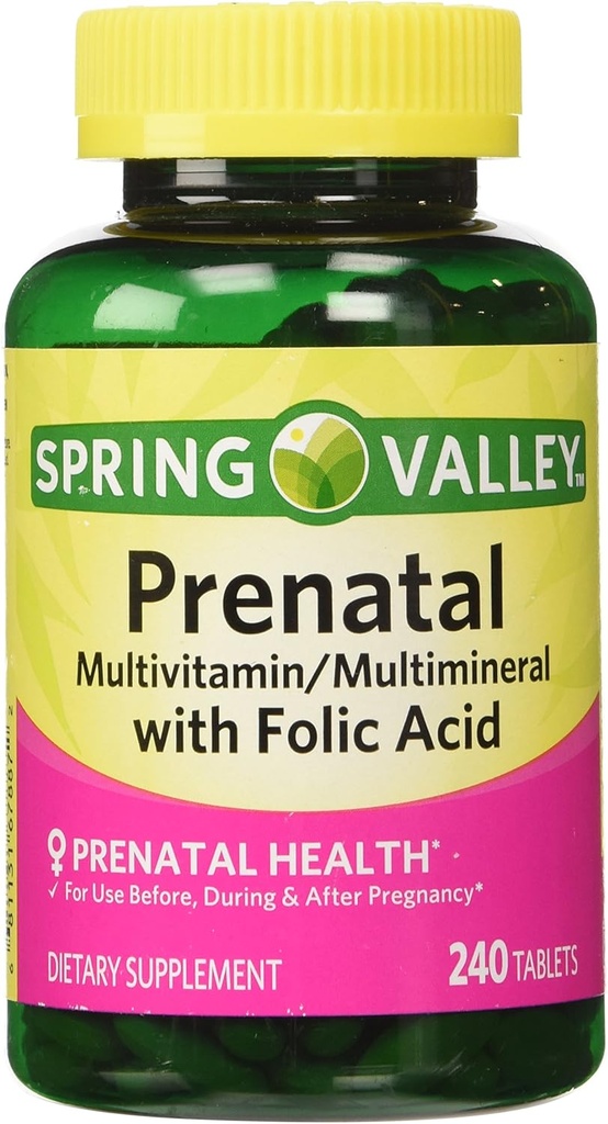 Spring Valley Prenataalinen monivitamiini, 240 tablettia