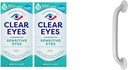 Kirkkaat silmät Sensitive Eye Drops, 2 pakkaus ja ajaa Medical White Powder-Cated Grab Bar